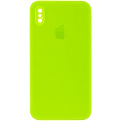 Чохол Silicone Case FULL+Camera Square для iPhone XS MAX Party Green купити
