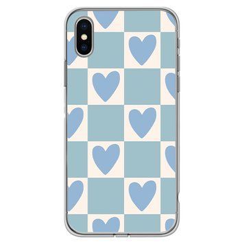 Чехол прозрачный Print Love Kiss для iPhone X | XS Love Blue - ash-mobile.com.ua - фото 1