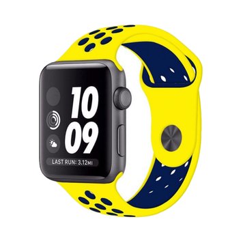 Ремешок Nike Sport Band для Apple Watch 38mm | 40mm | 41mm Yellow/Blue - ash-mobile.com.ua - фото 1