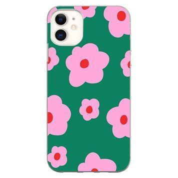 Чохол прозорий Print Flower Color для iPhone 12 | 12 PRO Flower Green - ash-mobile.com.ua - фото 1