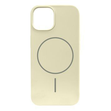 Чохол Silicone Slim with MagSafe для iPhone 15 Cream Yellow - ash-mobile.com.ua - фото 1