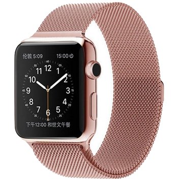 Ремешок Milanese Loop для Apple Watch 42mm | 44mm | 45mm | 46mm | 49mm Rose Gold - ash-mobile.com.ua - фото 1