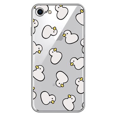 Чехол прозрачный Print Duck для iPhone 7 | 8 | SE 2 | SE 3 White купить