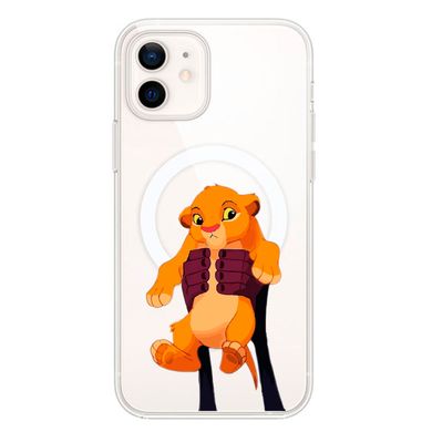 Чохол прозорий Print Lion King with MagSafe для iPhone 12 MINI Simba King купити