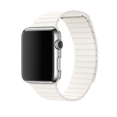 Шкіряний Ремінець Leather Loop Band для Apple Watch 42/44/45/49 mm White купити