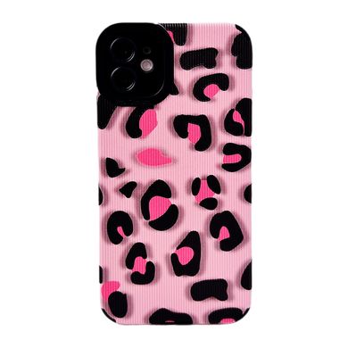 Чохол Ribbed Case для iPhone 15 PRO Leopard big Pink - ash-mobile.com.ua - фото 1