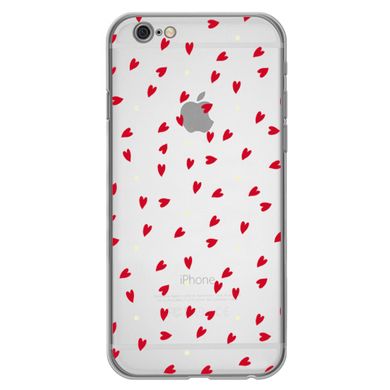 Чохол прозорий Print Love Kiss для iPhone 6 | 6s More Hearts - ash-mobile.com.ua - фото 1