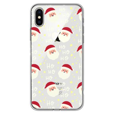 Чохол прозорий Print NEW YEAR для iPhone XS MAX Ho Ho Santa - ash-mobile.com.ua - фото 1