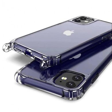 Чохол Crossbody Transparent на шнурку для iPhone 12 | 12 PRO Sea Blue купити