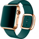Ремінець Modern Buckle Leather для Apple Watch 42/44/45/49 mm Forest Green/Gold