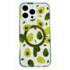 Чехол Transparent Print with MagSafe для iPhone X | XS Avocado Green - ash-mobile.com.ua - фото 1
