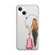 Чехол прозрачный Print Adventure Girls для iPhone 15 Plus Pink Bag