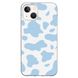 Чехол прозрачный Print Animal Blue для iPhone 15 Plus Cow