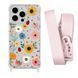 Чехол прозрачный с ремешком Print Flower для iPhone 11 PRO MAX Sunflower/Pink Sand
