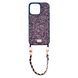 Чехол Bling World Grainy Diamonds с ремешком для iPhone 11 PRO Purple/Silver купить