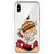 Чехол прозрачный Print FOOD для iPhone XS MAX Burger eat купить