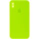 Чехол Silicone Case FULL+Camera Square для iPhone XS MAX Party Green