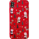 Чохол WAVE Fancy Case для iPhone XS MAX Santa Claus and Deer Red