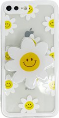 Чохол Popsocket Flower Case для iPhone 7 Plus | 8 Plus Clear White купити