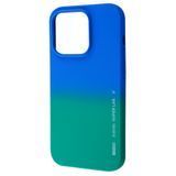 Чехол X-Level Rainbow Case для iPhone 14 Blue/Green - ash-mobile.com.ua - фото 1
