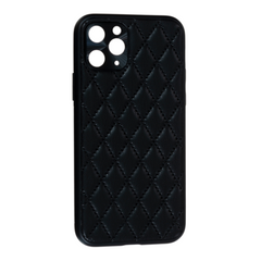 Чехол Leather Case QUILTED+CAMERA для iPhone 12 PRO MAX Black купить