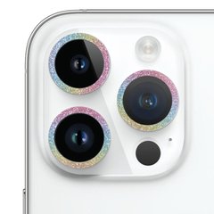 Защитное стекло на камеру Diamonds Lens для iPhone 15 PRO | 15 PRO MAX Rainbow