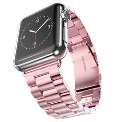 Ремінець Metal old 3-bead для Apple Watch 42mm | 44mm | 45mm | 49mm Rose Pink купити