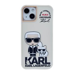 Чохол Karl Lagerfeld Paris Silicone Case для iPhone 13 Karl and Cat Biege