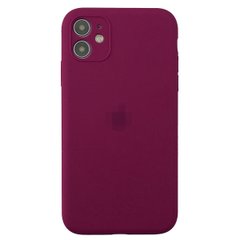 Чехол Silicone Case Full + Camera для iPhone 12 MINI Rose Red купить