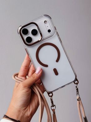 Чохол Crossbody Case MagSafe на шнурку для iPhone 13 PRO Brown - ash-mobile.com.ua - фото 3