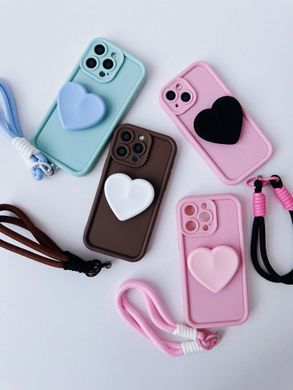 Чехол Heart Popsocket Case для iPhone 14 PRO MAX Pink/Black - ash-mobile.com.ua - фото 5