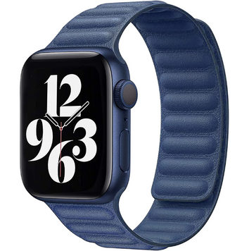 Ремешок Leather Link для Apple Watch 38mm | 40mm | 41mm Baltic Blue - ash-mobile.com.ua - фото 1