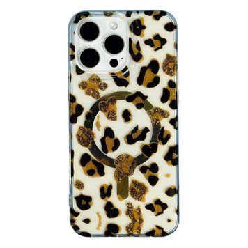 Чохол Transparent Print with MagSafe для iPhone 14 Leopard Orange - ash-mobile.com.ua - фото 1