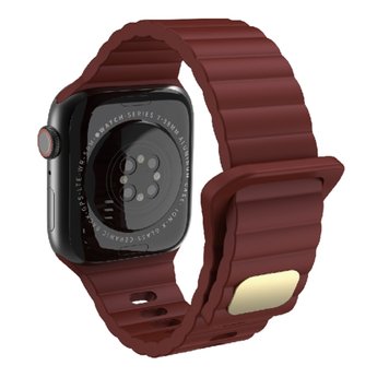 Ремінець Simple Stylish Band для Apple Watch 42mm | 44mm | 45mm | 46mm | 49mm Bordo - ash-mobile.com.ua - фото 1