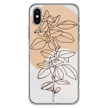 Чехол прозрачный Print Leaves для iPhone XS MAX Flowerpot - ash-mobile.com.ua - фото 1