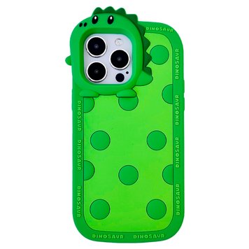 Чохол Silicone Dinosaur Case для iPhone 14 PRO MAX Green - ash-mobile.com.ua - фото 1