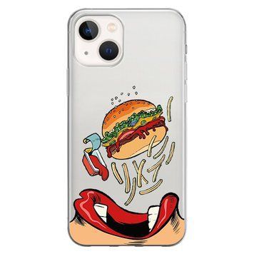 Чохол прозорий Print FOOD для iPhone 15 Burger eat - ash-mobile.com.ua - фото 1