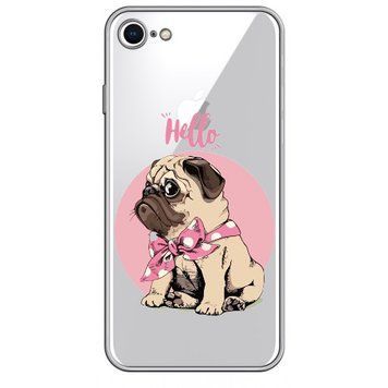 Чохол прозорий Print Dogs для iPhone 7 | 8 | SE 2 | SE 3 Hello Pug - ash-mobile.com.ua - фото 1