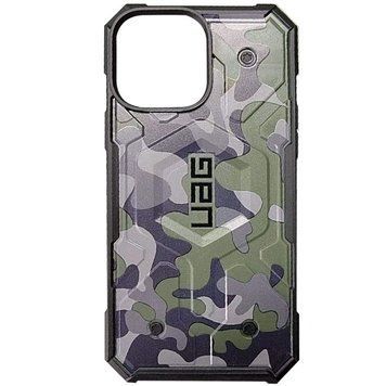 Чохол UAG Pathfinder Сamouflage with MagSafe для iPhone 14 Plus Khaki/Green - ash-mobile.com.ua - фото 1