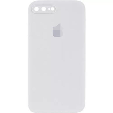 Чохол Silicone Case FULL+Camera Square для iPhone 7 Plus | 8 Plus White купити