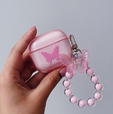 Чехол Crystal Butterfly для AirPods 1 | 2 Pink - ash-mobile.com.ua - фото 4