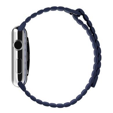 Шкіряний Ремінець Leather Loop Band для Apple Watch 42/44/45 mm Midnight blue купити