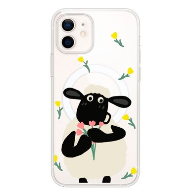 Чехол прозрачный Print Happy Nice with MagSafe для iPhone 11 Sheep - ash-mobile.com.ua - фото 1