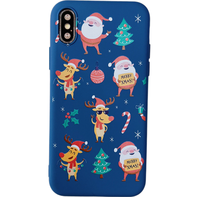 Чехол WAVE Fancy Case для iPhone XS MAX Santa Claus Merry xmas Blue - ash-mobile.com.ua - фото 1