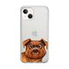 Чехол прозрачный Print Dogs для iPhone 13 Angry Dog Brown