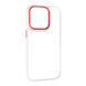 Чехол Crystal Case (LCD) для iPhone 15 White-Red