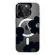 Чехол прозрачный Print Flower Color with MagSafe для iPhone 16 PRO Black