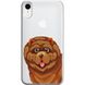 Чохол прозорий Print Dogs для iPhone XR Funny Dog Brown купити