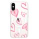Чохол прозорий Print Love Kiss with MagSafe для iPhone X | XS Heart Pink купити
