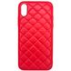 Чохол Leather Case QUILTED для iPhone X | XS Red купити